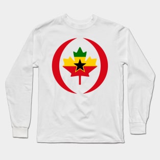 Ghanaian Canadian Multinational Patriot Flag Series Long Sleeve T-Shirt